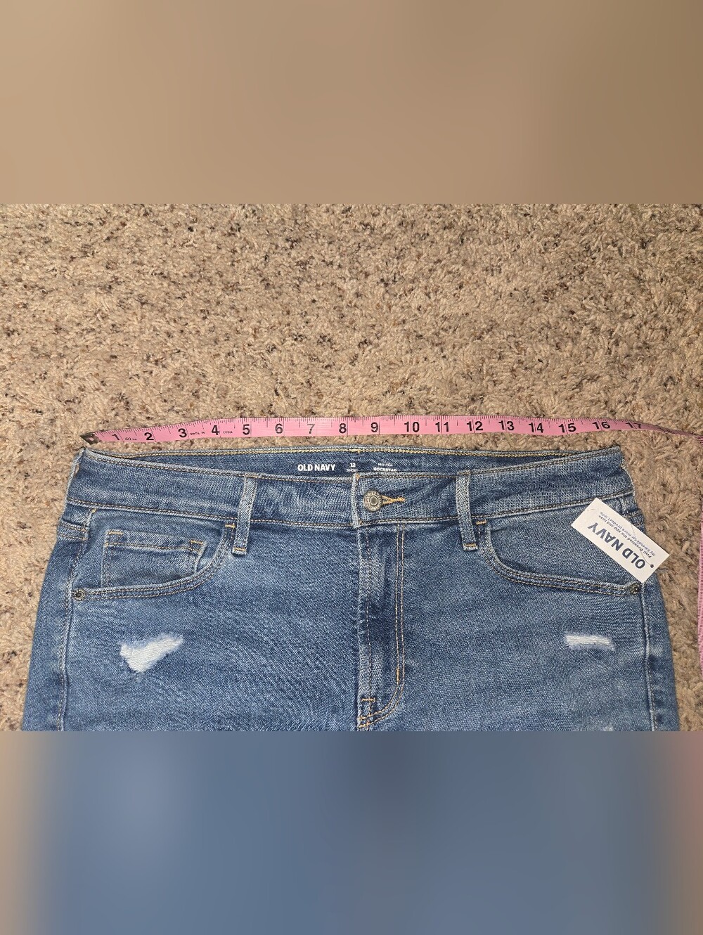 NWT Old Navy Mid Rise Rockstar Super Skinny Jeans - Picture 4 of 7